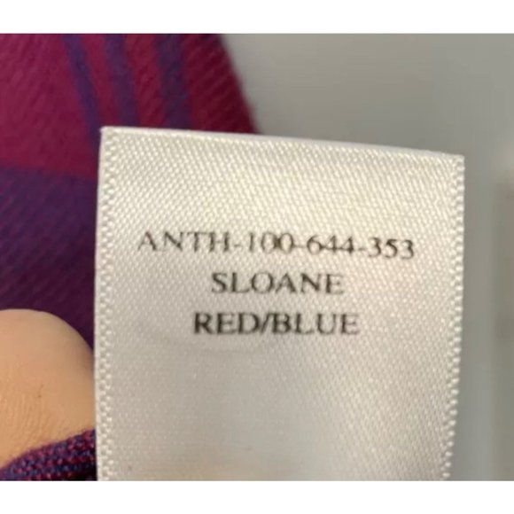 Rails Womens Button Up Tie Front Blouse Sloane Red Blue Size Medium - Picture 4 of 5